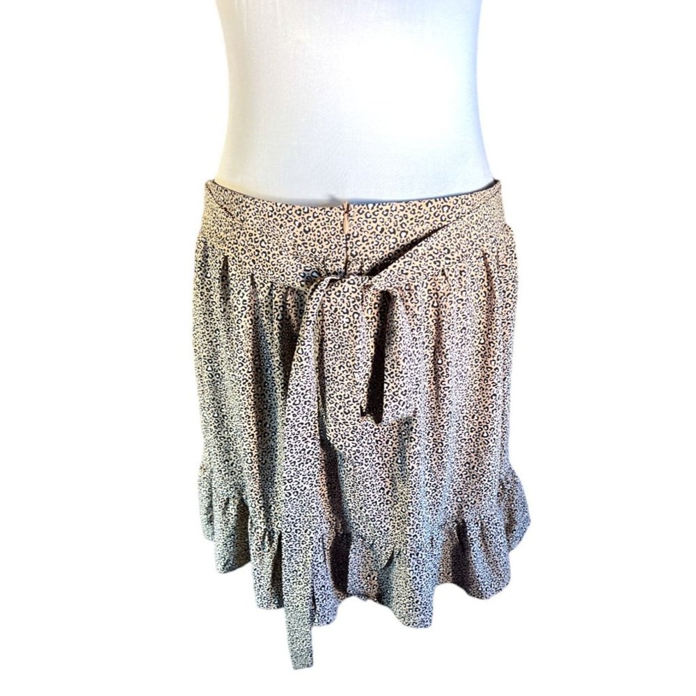Altard State Skirt Womens Large Animal Print Ruffle Flirty - Picture 3 of 9
